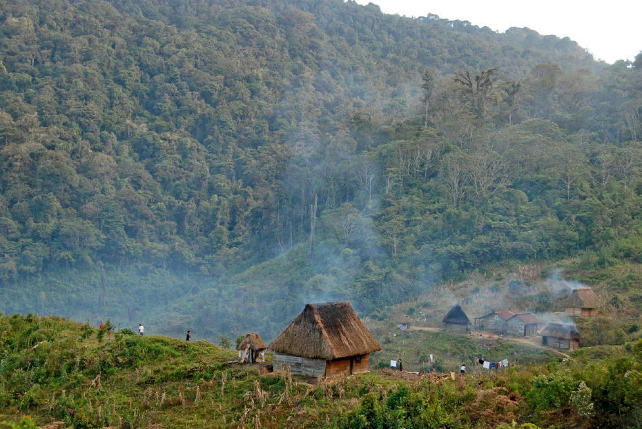 Cooking fires in thatch roof kitchens