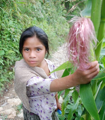 girl with corn in hand
