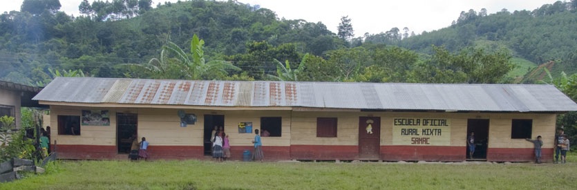 Compared to the schools in the more remote mountain villages, the Samac public school looks like Harvard University. © 2011 Tara Cahill, Samac, Coban, Alta Verapaz, Guatemala